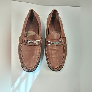 Johnston & Murphy Men's Leather Driving Loafers 8.5M | Bit Moc Toe Brown